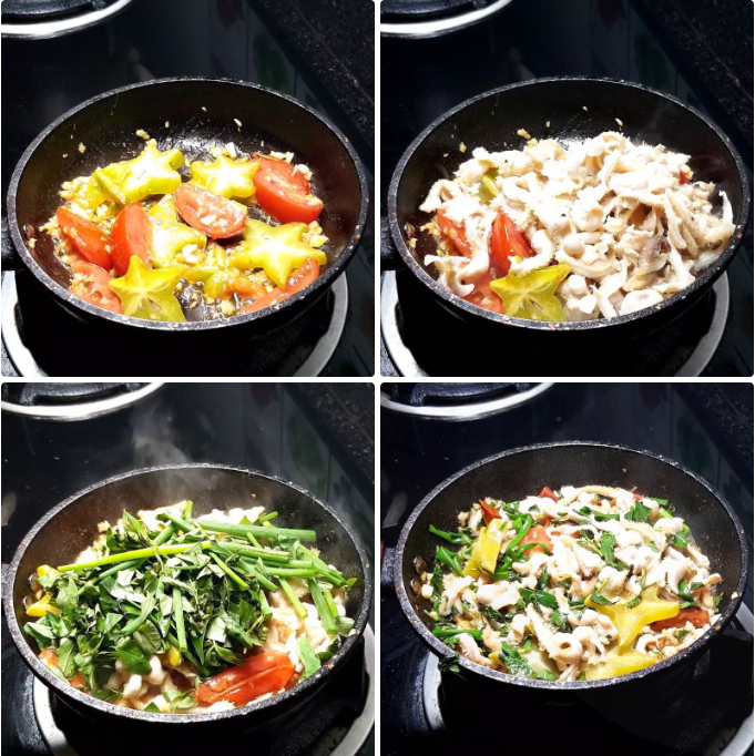 Xào lòng bò Xào long bò