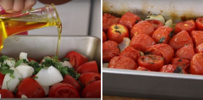 Nướng cà chua Nướng cà chua