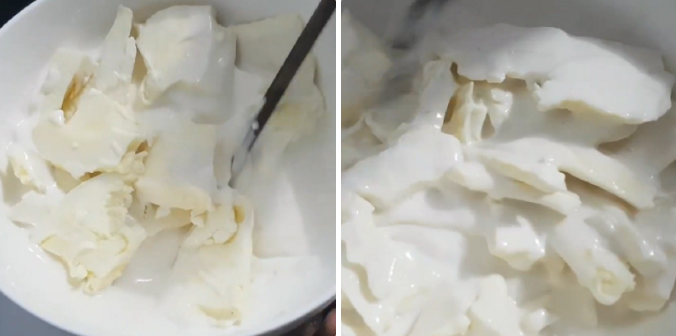 Trộn sầu riêng với bột