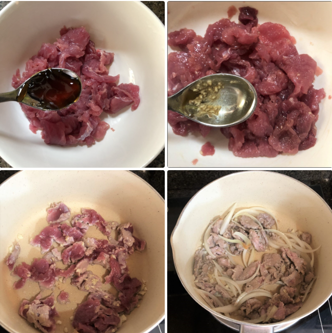 Ướp và xào thịt bò Ướp và xào thịt bò