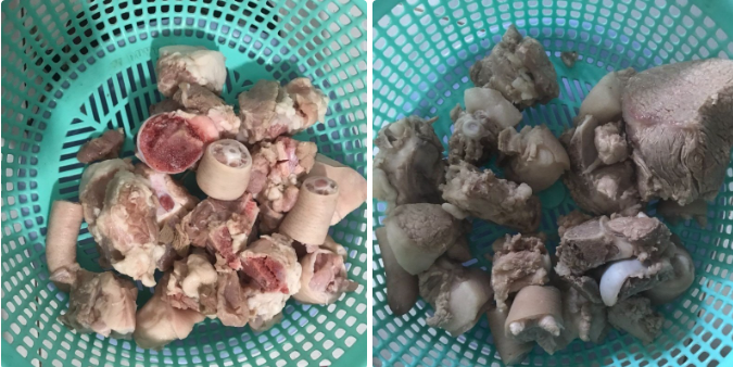 Sơ chế đuôi heo Sơ chế đuôi heo