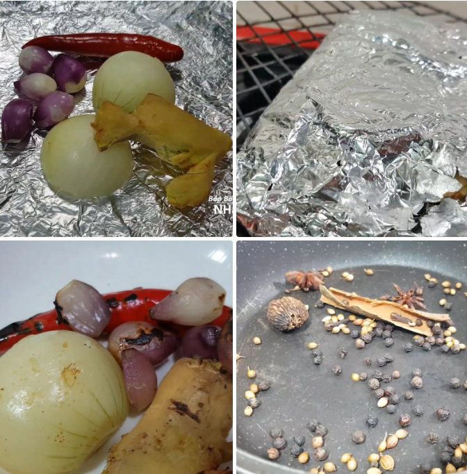 Nướng và rang nguyên lieu khô Nướng và rang nguyên lieu khô