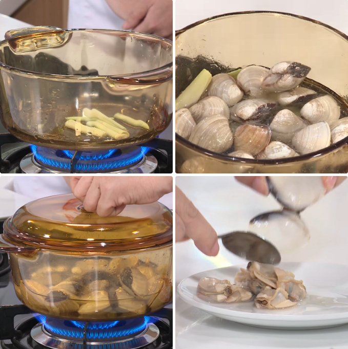 Luộc nghêu Luộc nghêu