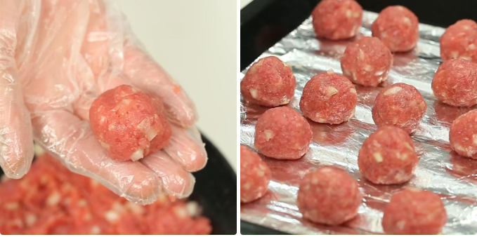 Vo viên và nướng bò Vo viên và nướng bò