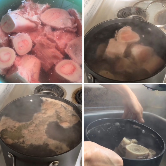 Sơ chế xương ống