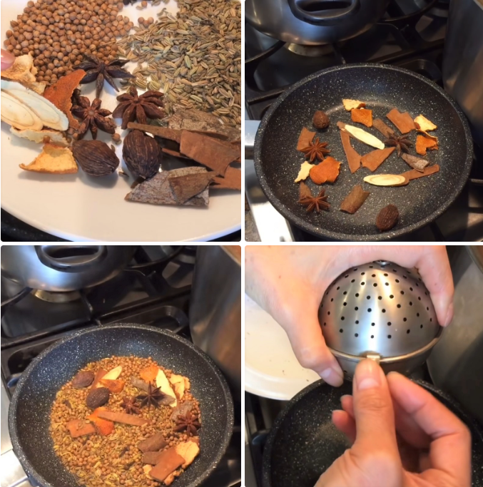 Rang các nguyên liệu