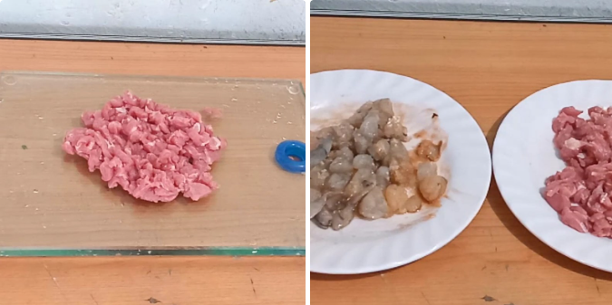 Sơ chế tôm thịt