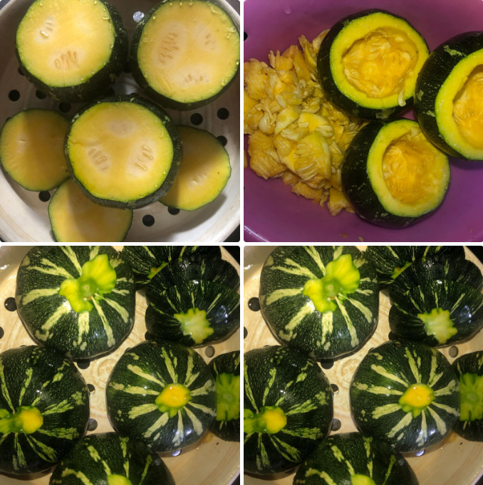 Sơ chế bí đỏ da xanh