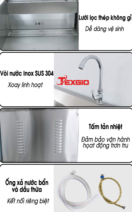 Vòi nước làm từ inox 304 Máy rửa chén