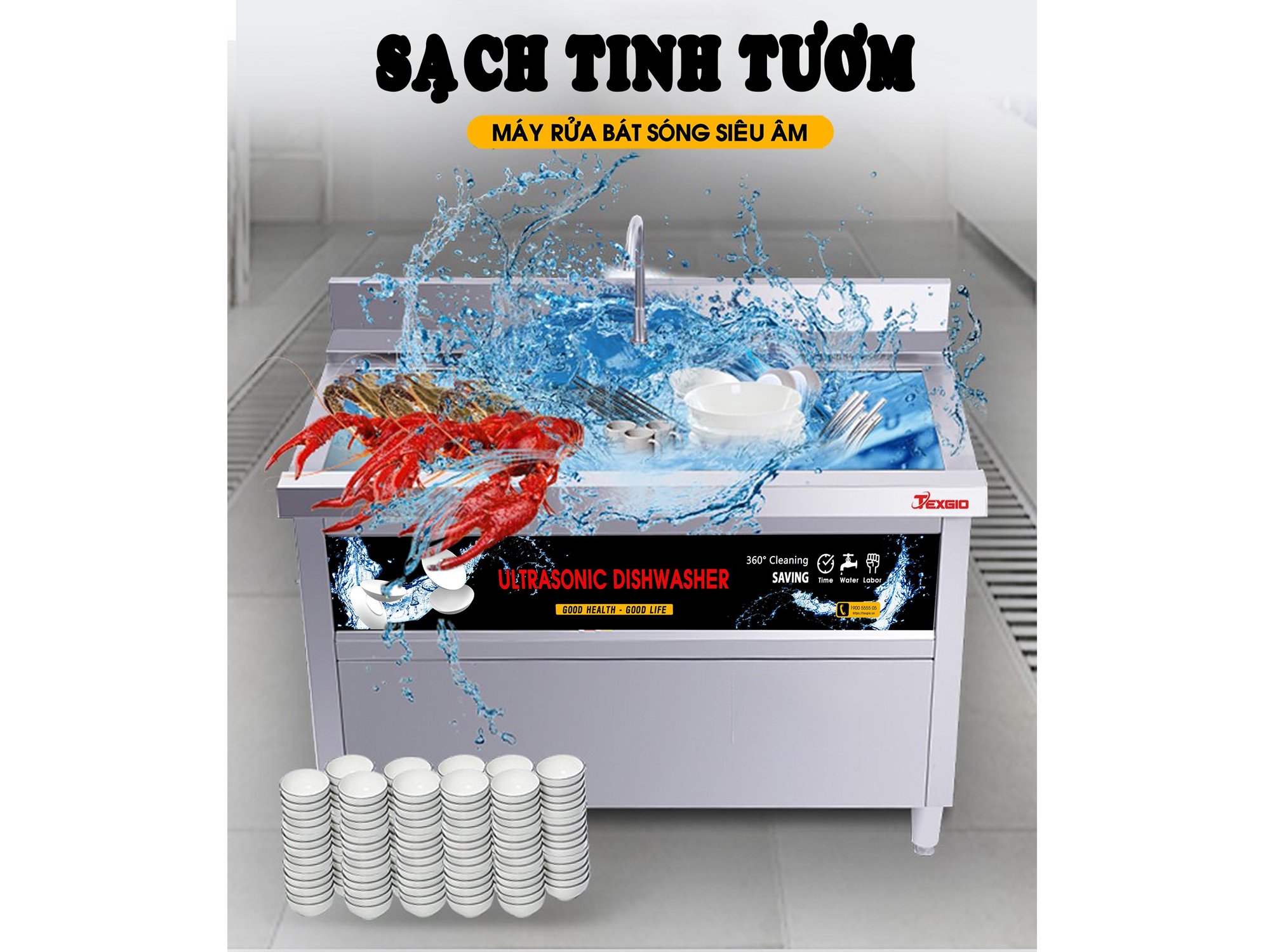 may-rua-chen-bat-texgio-luxury-tgu-1500hs-3 Máy rửa chén bát công nghiệp UltraSonic Texgio Luxury TGU-1500XS