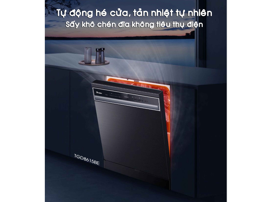 Máy rửa chén bát Texgio TGD8615BE - 15 bộ (Độc lập/bán âm tủ)
