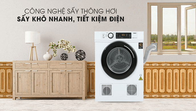 Máy sấy Aqua V700F.W ứng dụng công nghệ sấy thông hơi an toàn, hiệu quả Máy sấy Aqua V700F.W ứng dụng công nghệ sấy thông hơi an toàn, hiệu quả