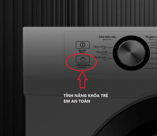 Tính năng khóa trẻ em an toàn Tính năng khóa trẻ em an toàn