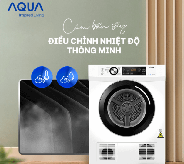 Máy sấy Aqua V700F.W tích hợp công nghệ cảm biến thông minh Máy sấy Aqua V700F.W tích hợp công nghệ cảm biến thông minh