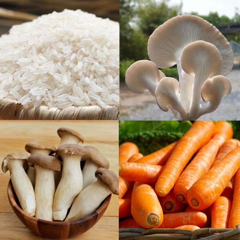 Nguyên liệu làm Cháo bào ngư chay 