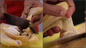 Cách thái thịt gà, vịt không bị vụn