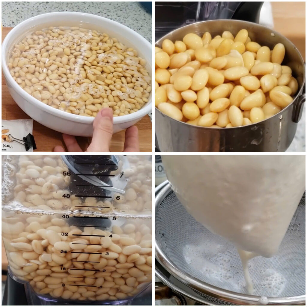 Xay và lọc sữa đậu nành Xay và lọc sữa đậu nành