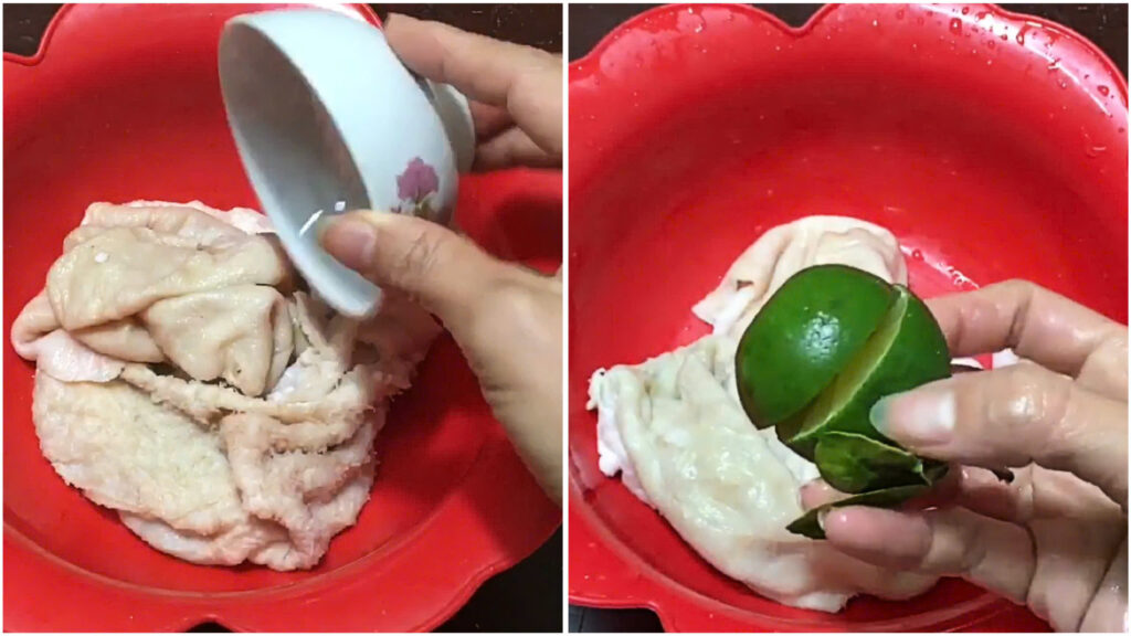 Sơ chế lá sách bò Sơ chế lá sách bò