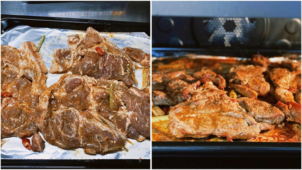 Nướng sườn với lò nướng