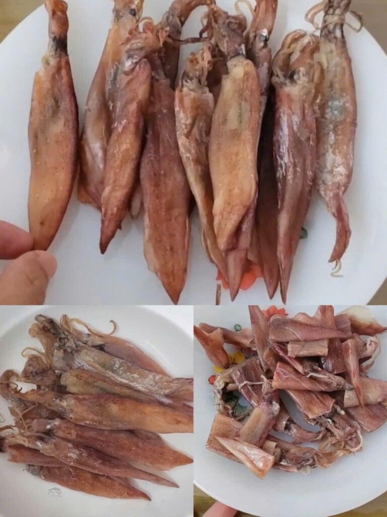 Sơ chế mực muối