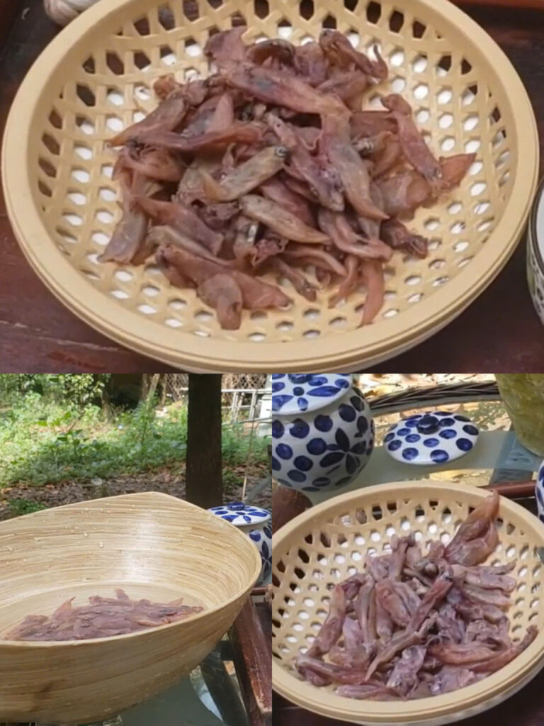 Sơ chế mực muối