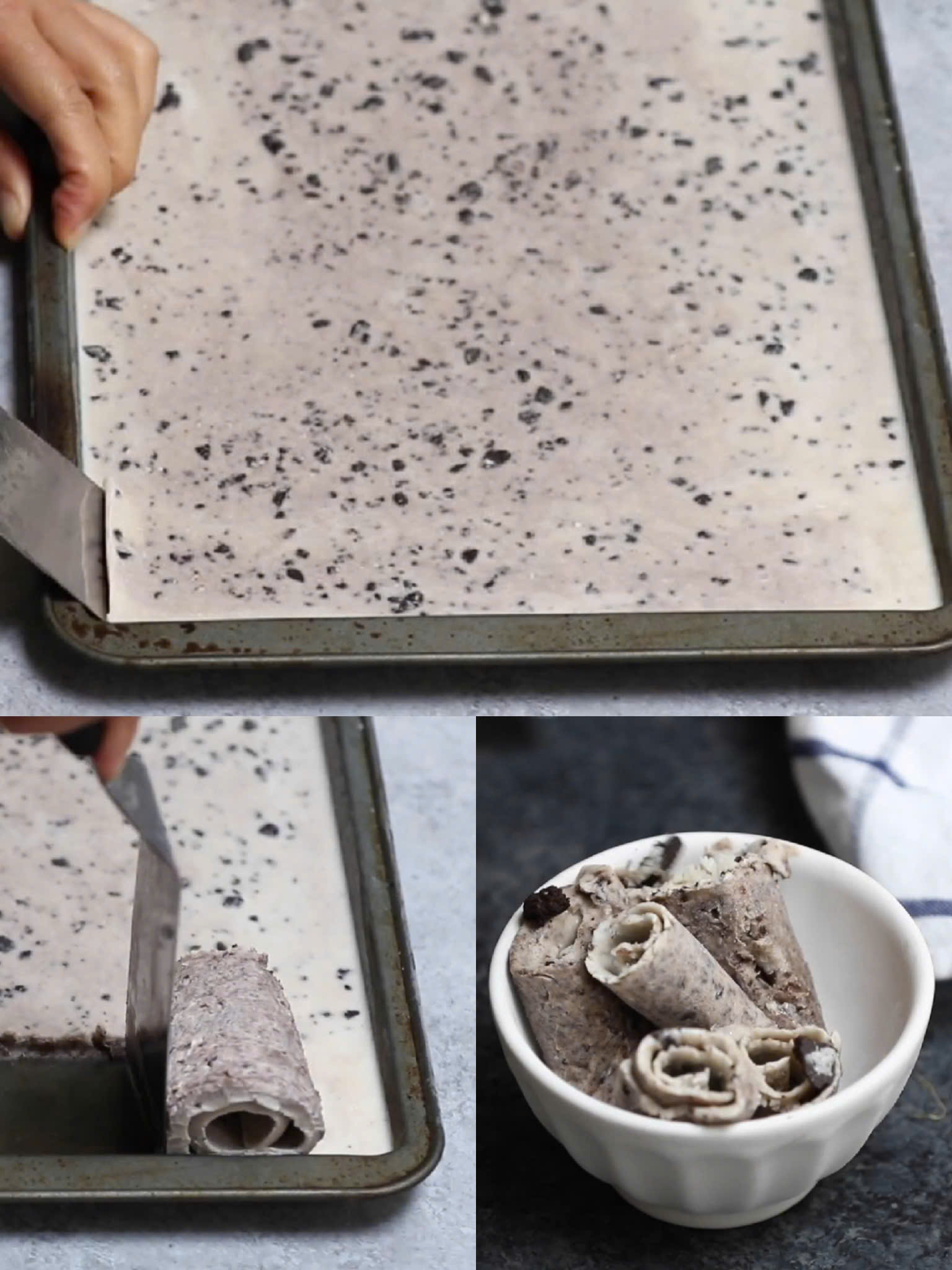 Cuộn kem và hoàn thành