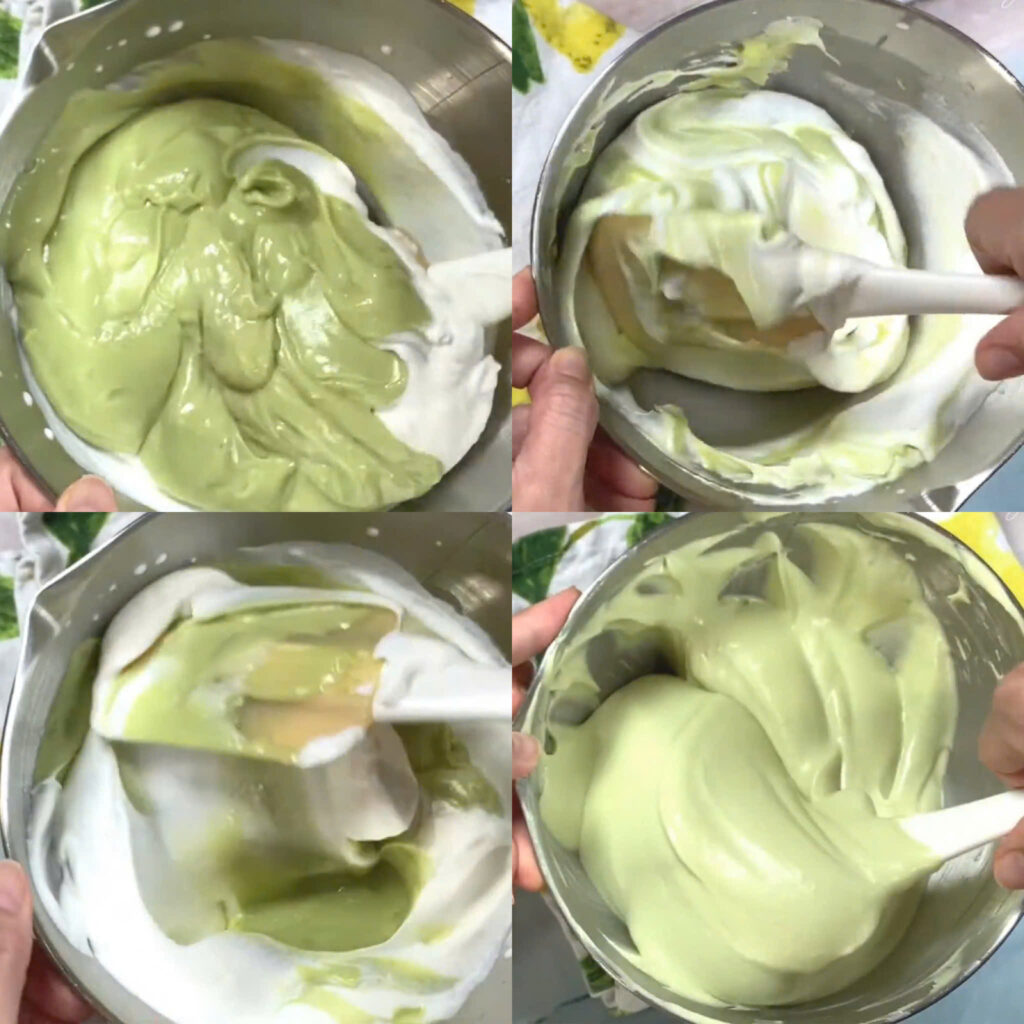 Trộn hỗn hợp bơ với whipping cream