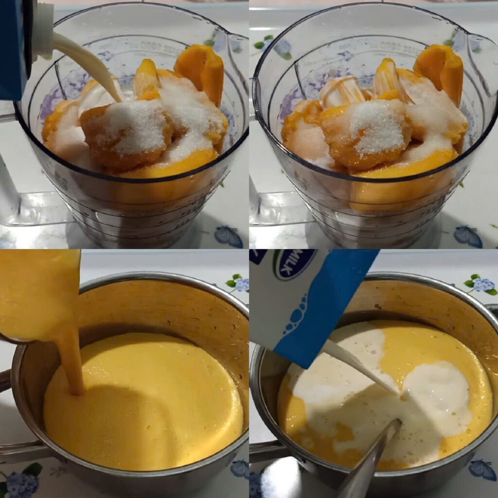 Làm hỗn hợp sinh tố mít