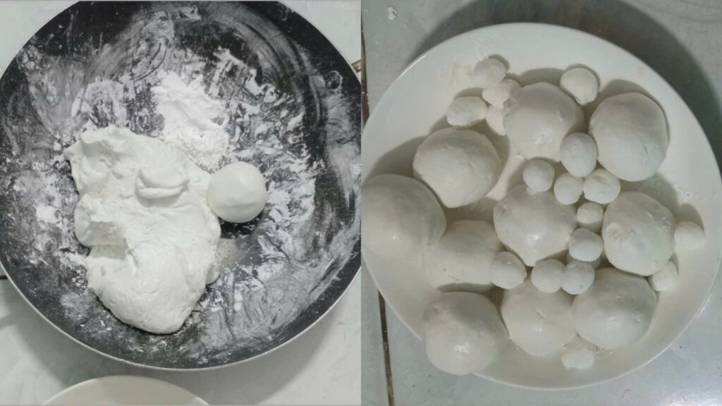 Nặn chè trôi nước Nặn chè trôi nước