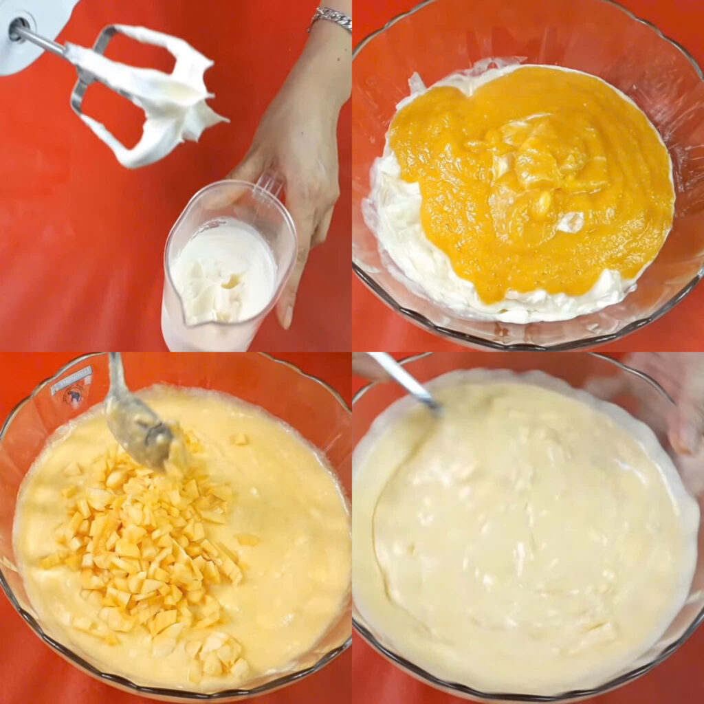 Trộn hỗn hợp kem sữa mít