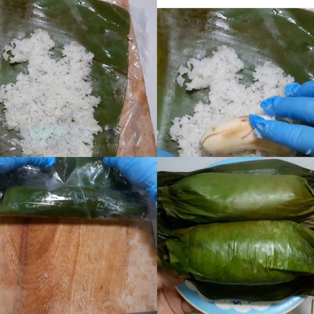 Gói chuối nướng Gói chuối nướng