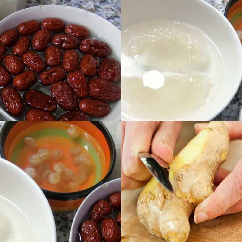 Ngâm yến, táo đỏ và long nhãn Ngâm yến, táo đỏ và long nhãn