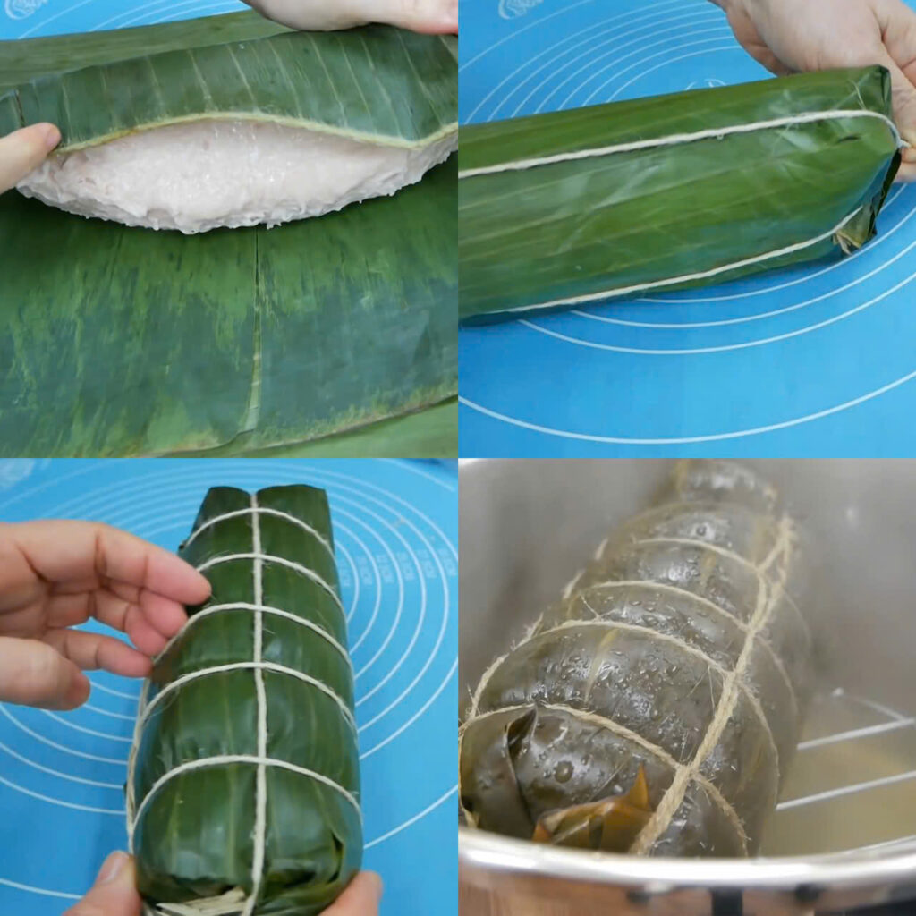 Gói và hấp chả