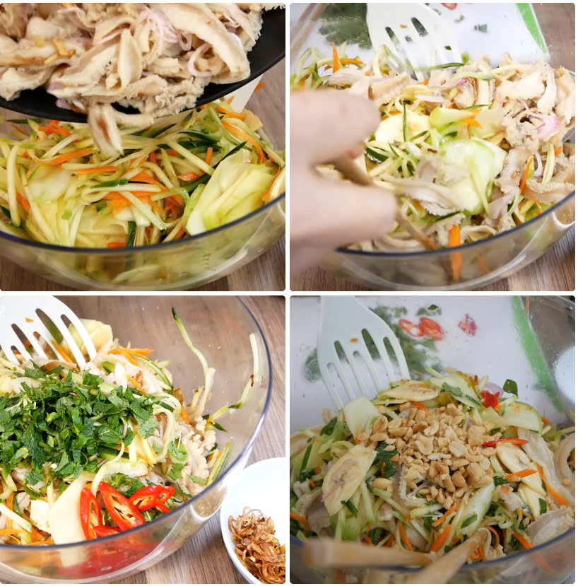 Thành phẩm nộm (gỏi) sách bò 