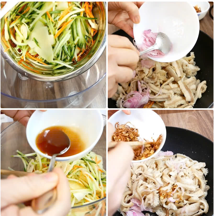 Trộn nộm (gỏi) Sách bò 