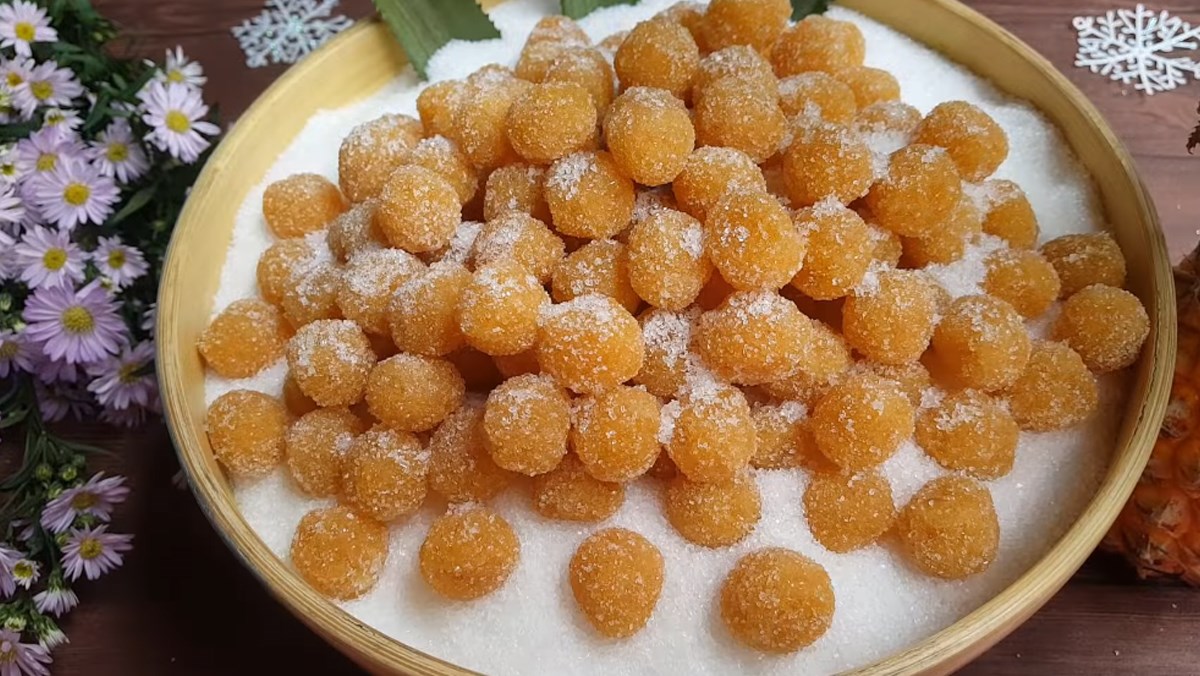 mứt thơm dẻo viên tròn