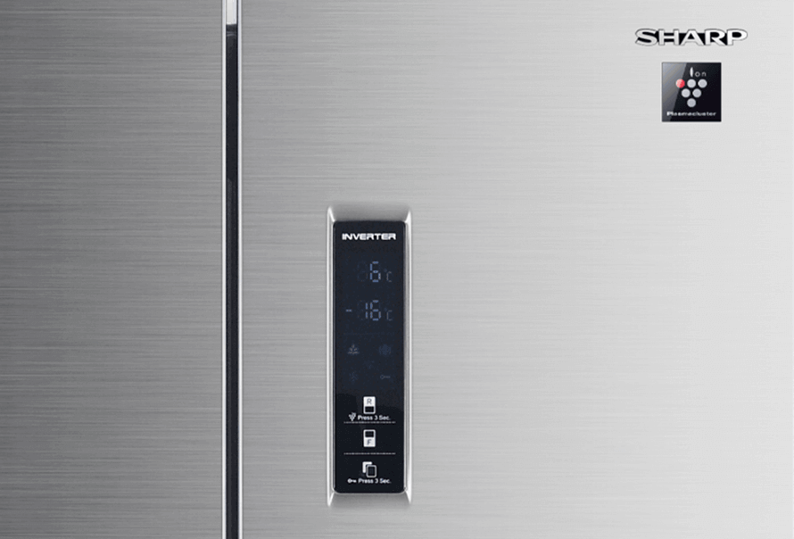 Tủ lạnh Sharp SJ-FXP480VG-BK được trang bị bảng điều khiển cảm ứng bên ngoài