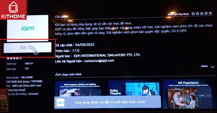 Bấm vào Cài đặt