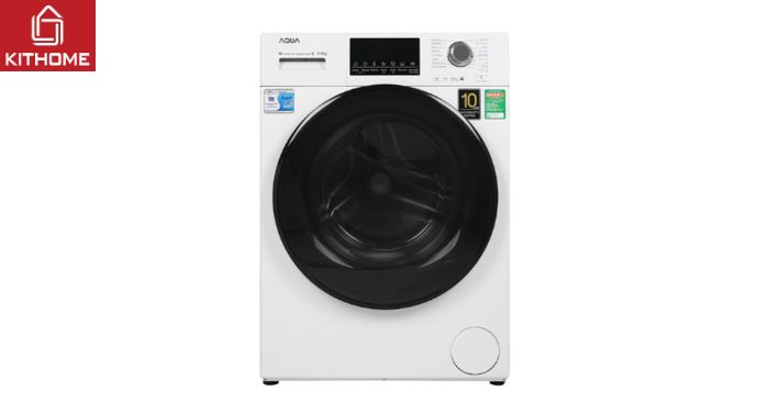 Máy giặt lồng ngang 9kg Inverter AQUA AQD-D900F.W