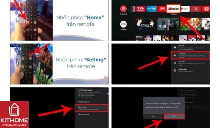 Cách nghe nhạc YouTube khi tắt màn hình tivi TCL Cách nghe nhạc YouTube khi tắt màn hình tivi TCL