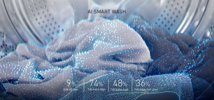 Tối ưu hóa kết quả giặt với công nghệ AI Smart Wash