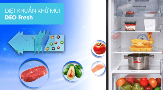 Tủ lạnh Aqua Inverter 358 lít AQR-T410FA(WGB) còn được tích hợp công nghệ Deo Fresh