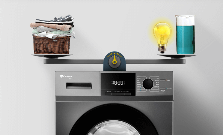 Máy giặt Casper WF-95VG5 được tích hợp hệ thống suy luận ảo Fuzzy Logic