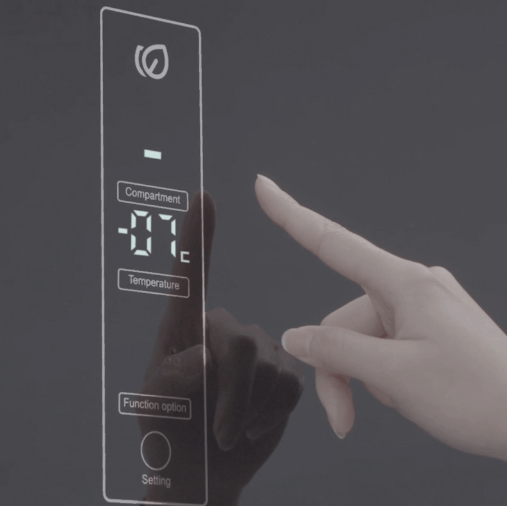 Tủ lạnh 2 cánh Aqua AQR-B379MA (WGB) 324 lít có thiết kế bảng điều khiển cảm ứng ngay bên ngoài cửa tủ