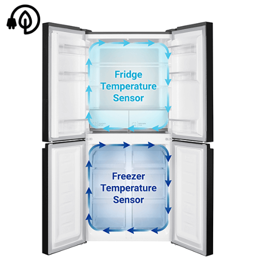 Tủ lạnh Hitachi HR4N7520DSWDXVN 464 lít có hệ thống cảm biến Eco