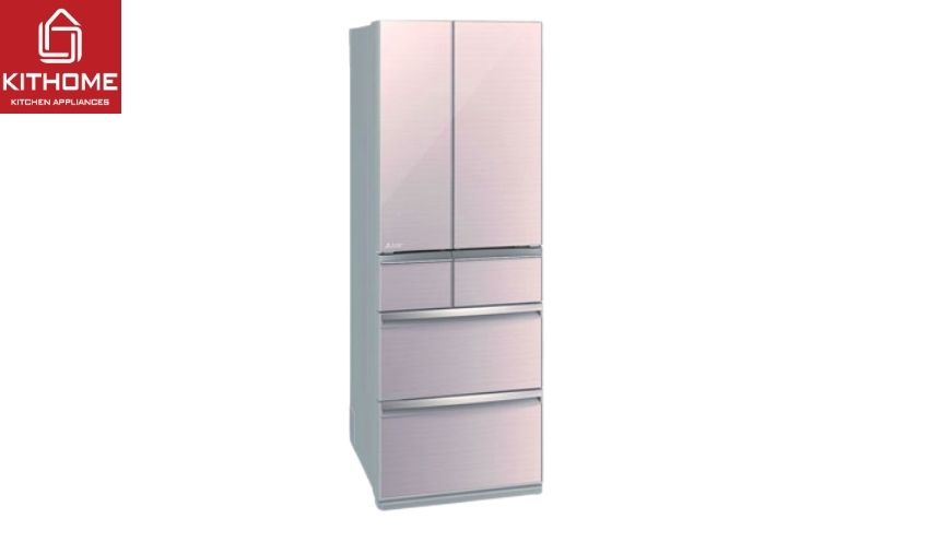 Tủ lạnh màu vàng hồng ánh kim 6 cửa Mitsubishi Electric MR-WX52D-F-V 506 lít