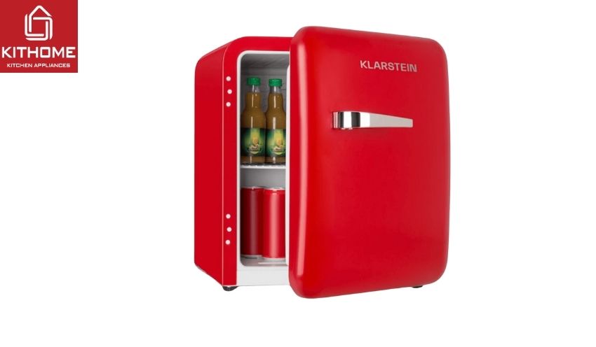 Tủ lạnh màu đỏ mini Klarstein Audrey Retro 48 lít Tủ lạnh màu đỏ mini Klarstein Audrey Retro 48 lít