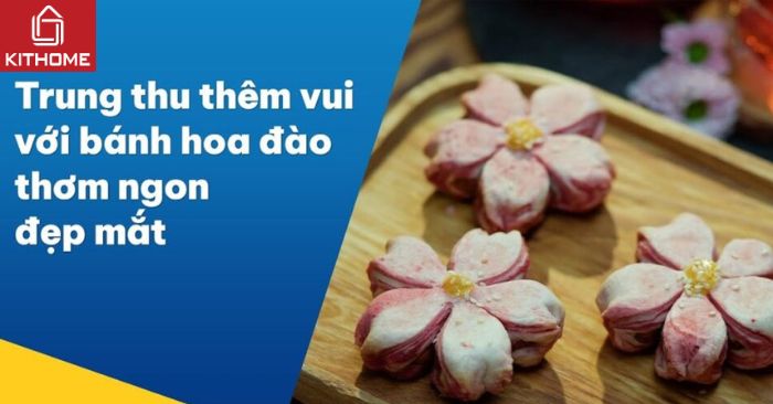 Cách làm bánh hoa đào ngàn lớp nhân đậu đỏ cho ngày Tết Trung Thu
