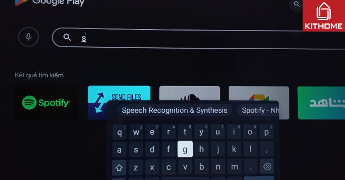 Bước 2: Bấm vào biểu tượng tìm kiếm để nhập nội dung tìm kiếm là từ khóa "Spotify".