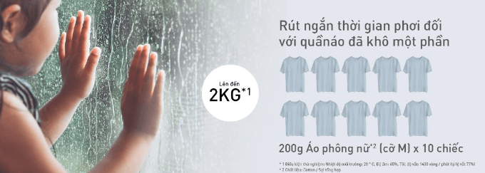 Máy giặt sấy Panasonic Inverter NA-V105FR1BV có khối lượng sấy tối đa 2kg Máy giặt sấy Panasonic Inverter NA-V105FR1BV có khối lượng sấy tối đa 2kg